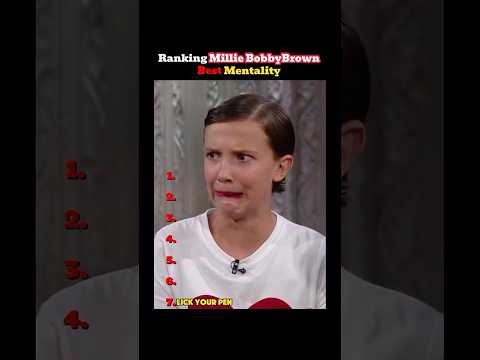 Ranking Millie Bobby Brown best Mentality.#MillieBobbyBrown #StrangerThings #BestMood #Funny #Carrot