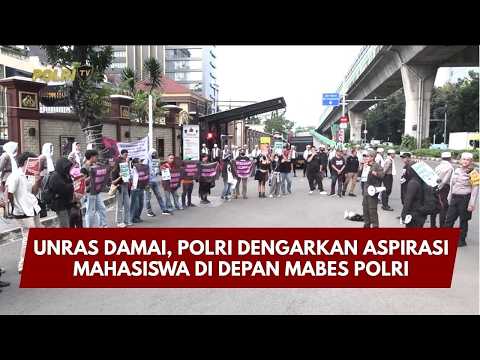 PRESISI UPDATE: UNRAS DAMAI, POLRI DENGARKAN ASPIRASI MAHASISWA DI DEPAN MABES POLRI 13/3/26 (10.00)