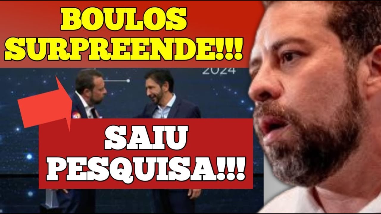 AO VIVO!!! SAIU PESQUISA AGORA E A NOTÍCIA É ÓTIMA PARA BOULOS!!!