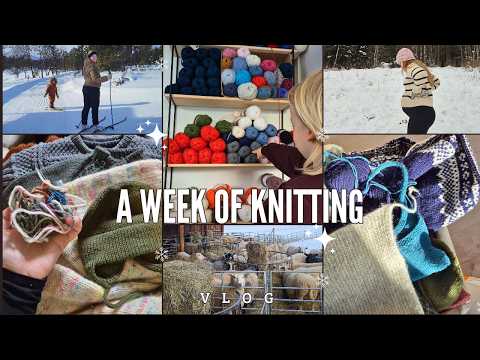 Tying Up (Weaving In) Loose Ends, Yarn Haul & Big Kid Knits vs Baby Knits // Week Of Knitting Vlog