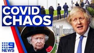 Queen cancels family Christmas party after UK COVID-19 surge | Coronavirus | 9 News Australia