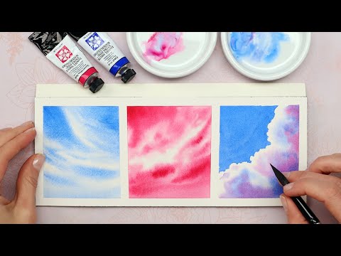 How to Paint Perfect Clouds in Watercolor - EASY and Fun!