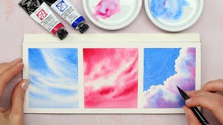 How to Paint Perfect Clouds in Watercolor - EASY and Fun!