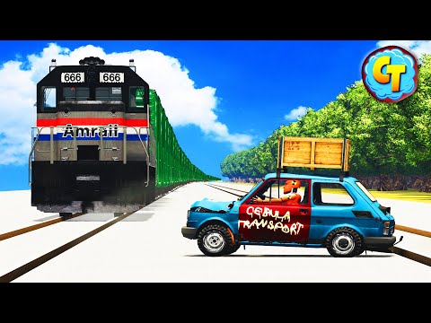 Assassin Trains Accidents ✅ Freaky Opposite Railroads ✅ BeamNG Drive