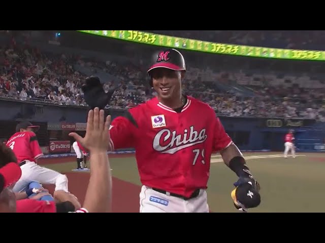 【3回裏】2夜連発から2打席連続!! マリーンズ・マーティン スタンド中段へ届く第14号ホームラン!!  2019/9/11 M-B