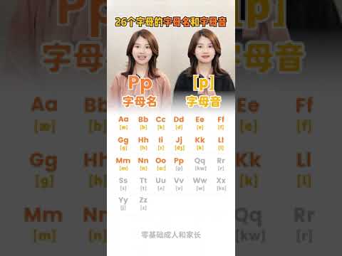 26个字母的字母名和字母音#shorts