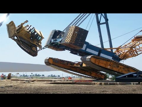 20 Extremely Dangerous Idiots Heavy Equipment Cranes Operator Skill - Truck Fails Compilation P54