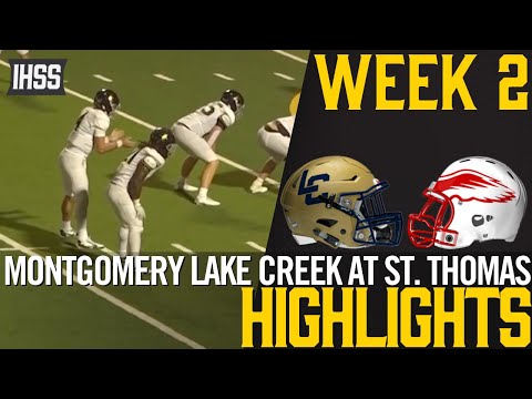 Thrilling High School Football Matchup: St. Thomas vs. Lake Creek Highlights!