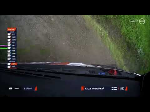 WRC Finland 2023 Day 2 Rovanpera Massive Crash