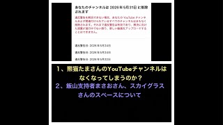 熊猫たまさんが日本保守党や百田尚樹のせいで、YouTubeチャンネルがなくなるか？２、飯山あかり支持者のまさおさんらについて、続報