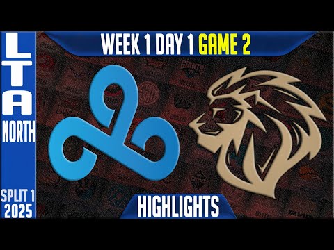 C9 vs Lyon Highlights Game 2 | LTA NORTH (Was LCS) W1D1 2025 Split 1 | Cloud9 KIA vs Lyon G2