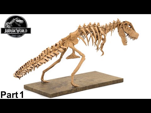 Origami Tyrannosaurus Rex skeleton tutorial (Issei Yoshino) part 1 折り紙 ティラノサウルス Jurassic World