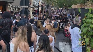 Crowded Santana Row Restaurant Prompts Warnings of New Shutdown