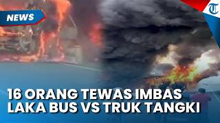 BREAKING! Kecelakaan Maut Bus ALS dan Truk Tangki Minyak di Muratara, 16 Orang Tewas