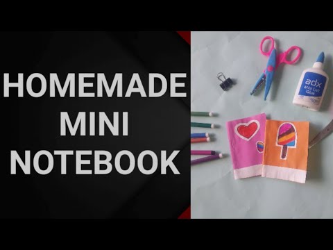 DIY MINI NOTEBOOK ONE SHEET OF PAPER- DIY BACK TO SCHOOL