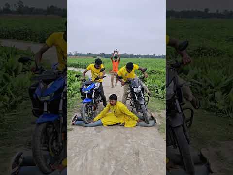 The motorcycle was lifted into its two legs.81267#funny #shorts