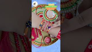 New designer silver rakhis 🤩, with discount instant first order #rakshabandhan #rakhi