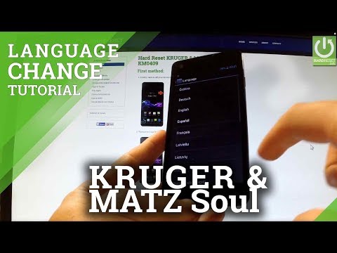 Switch Language in KRUGER & MATZ Soul - Android Language Settings