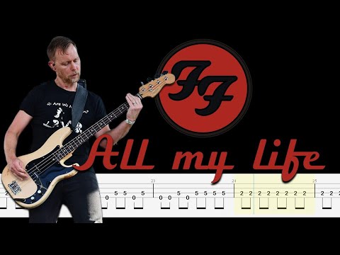 Foo Fighters - All My Life (Bass Tabs and Notation ) By @ChamisBass  #chamisbass #basstabs #bass