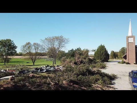 Sunday's tornado damages Chester, Illinois church