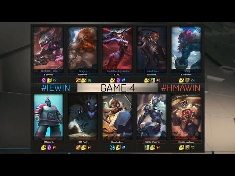 IE vs HMA Highlights Game 4 - Inspire eSports vs Huma - 2016 EU Challenger Spring Semifinal #1
