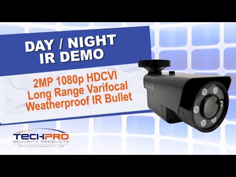 Day / Night IR Demo - 2MP 1080p HDCVI  Long Range Varifocal Weatherproof IR Bullet