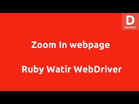 Zoom In webpage In Watir WebDriver