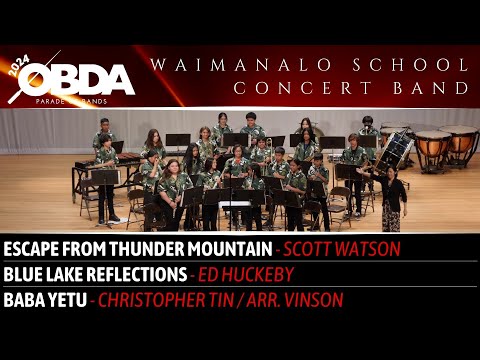 ① Escape from Thunder Mountain ② Blue Lake Reflections ③ Baba Yetu | Waimanalo School Concert Band