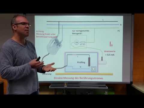 Prüfen elektrischer Geräte: Berührungsstrom(7), Messung nach DIN VDE 0701-0702