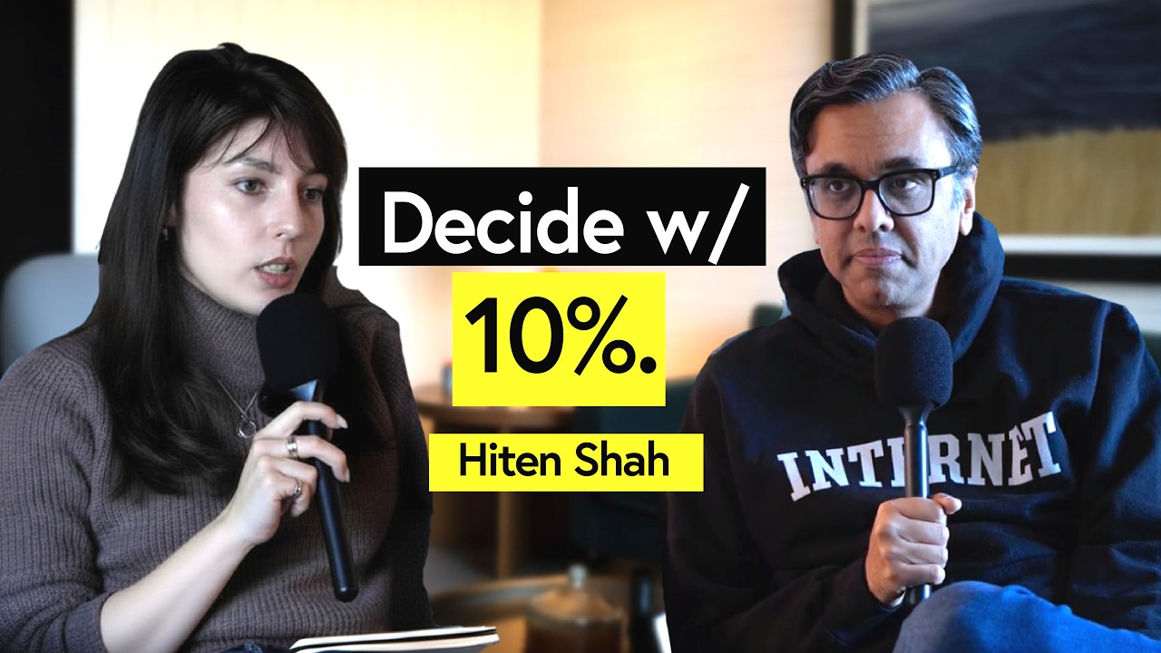 How to Make High-Stakes Decisions with Only 10% Information ft. Hiten Shah