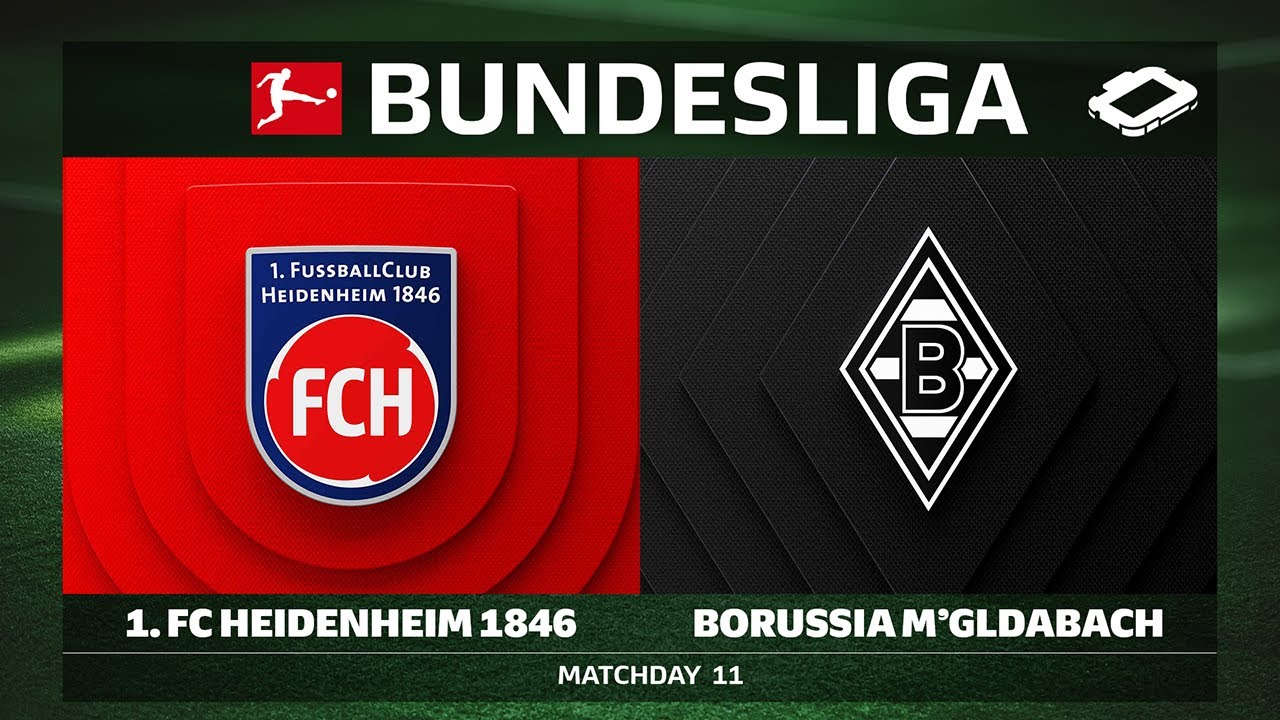 1. FC Heidenheim 1846 vs. Borussia Mönchengladbach | Matchday 11 - Bundesliga 2025/26