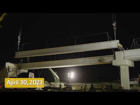 Final Beams on North Tarrant Express 35W Segment 3C
