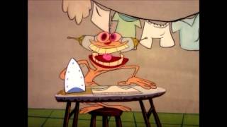 Ren irons Stimpy's underwear