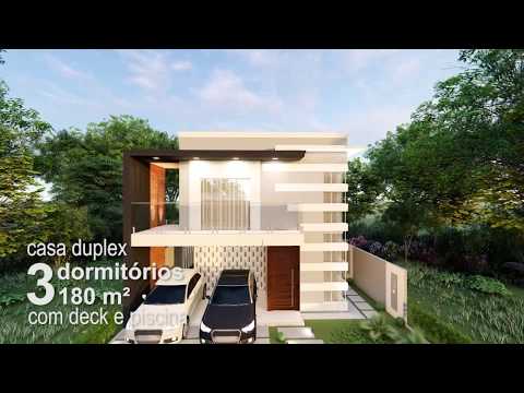 CASA DUPLEX COM DECK E PISCINA - TERRENO 10x25m