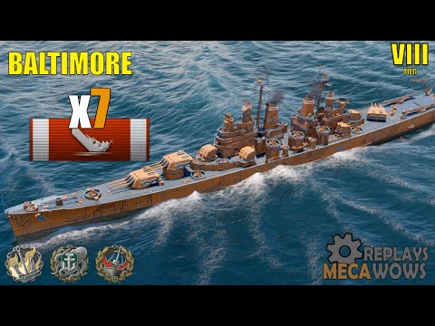 Baltimore 7 Kills & 107k Damage | World of Warships Gameplay