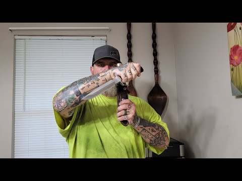 COMBAT/FIGHTING KNIFE! THE COLD STEEL R1 MILITARY CLASSIC REVIEW! @CrazySharp