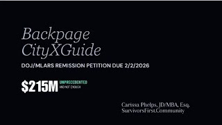 Understanding the Backpage & CityXGuide Remission Program: A Training for Advocates