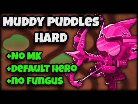 Muddy Puddles Hard | BTD6 Guide No Abilities No Monkey Knowledge