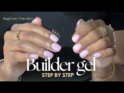 How to Apply Ezmio Builder Gel ✨ Prep, Application & Peel Off Base Coat Removal