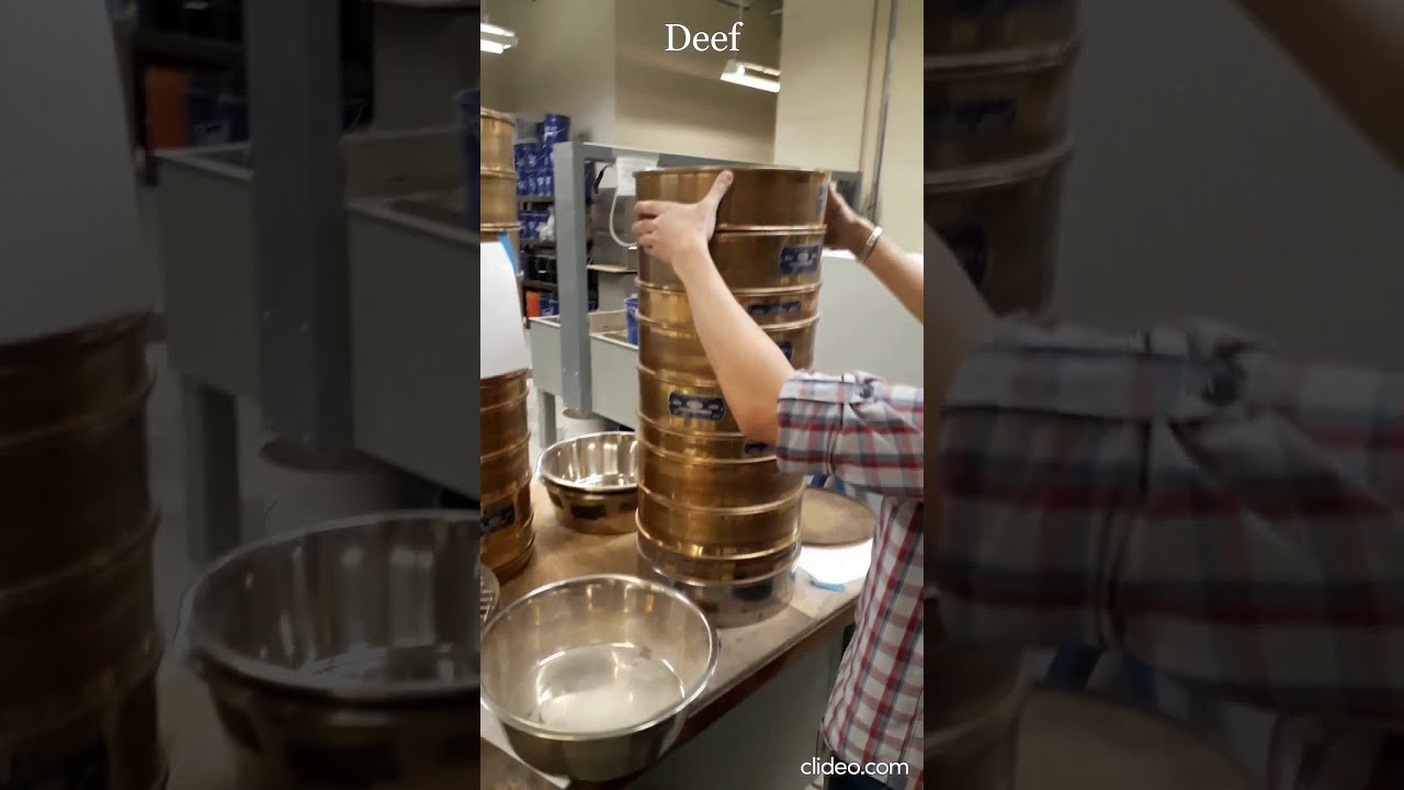 Sieve analysis (aggregate gradation) of coarse aggregate