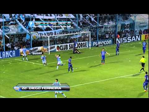 Gol Ferreira. Rafaela 1 - Godoy Cruz 0. Torneo Inicial 2013. Fecha 15. Fútbol Para Todos.