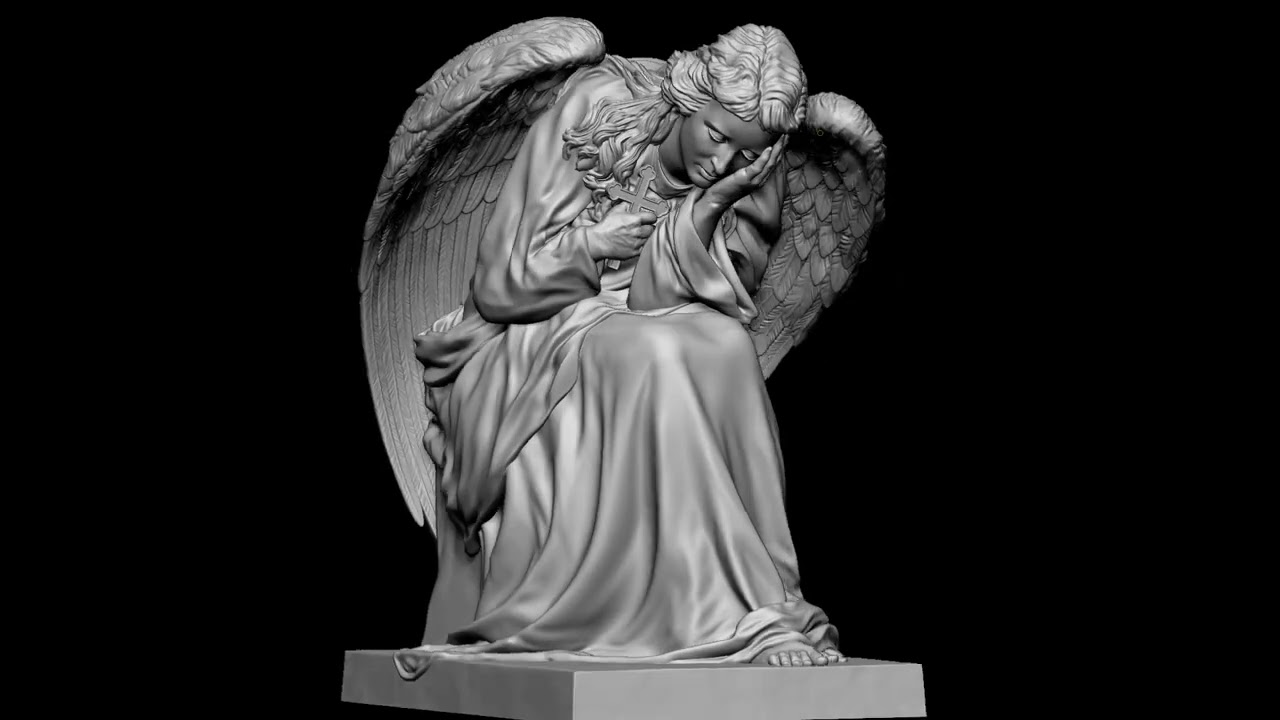 Melek heykeli 03 3D Baskı Modeli