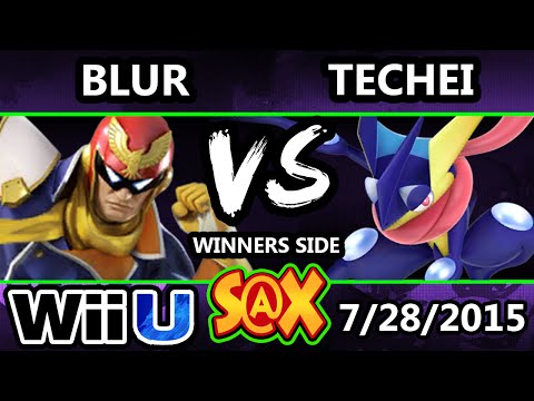 S@X 108 - Blur (Captain Falcon) Vs. Techei (Greninja) SSb4 Tournament - Smash Wii U - Smash 4