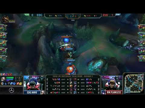 RW vs EDG Game 2 | LPL Regional Qualifier 2018