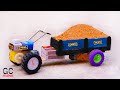 How To Make Matchbox Cargo Tractor With Trolley DC Motor Tractor With Trolley DIY Hand Tractor