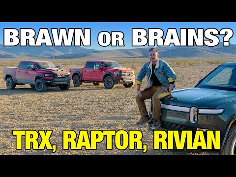 Ram TRX vs. Ford Raptor vs. Rivian R1T | Which Pickup Truck Is More Fun? | Off-Road, HP & More