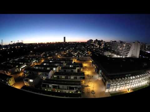 Sunset on munich's olympic village