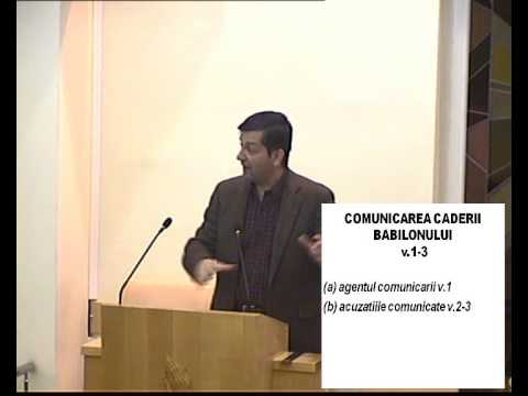 Joi 27 Noiembrie 2014 -Marius Birgean - Caderea Babilonului cel mare