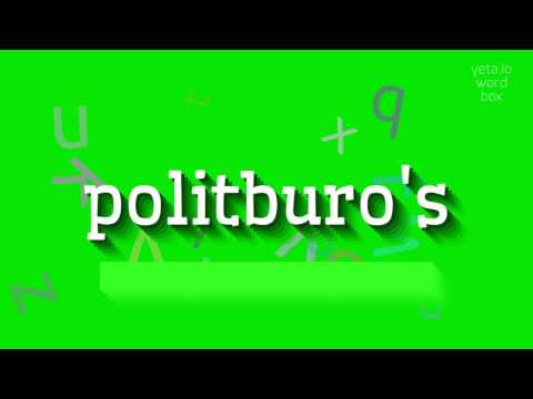 POLITBURO'S - HOW TO PRONOUNCE IT? #politburo's