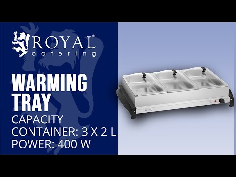 video - Warming Tray - 3 x 2 L - 400 W